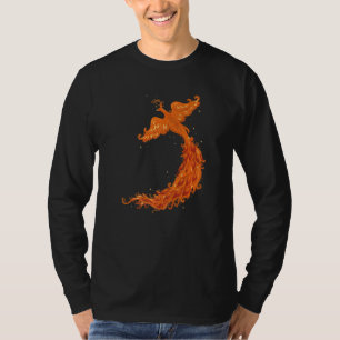 Mythical Legend Flying Phoenix Flames Mythologist T-Shirt