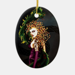 Mythical Medusa Greek Mythology Snake Gorgon Ceramic Ornament