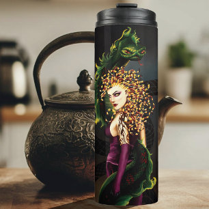 Mythical Medusa Greek Mythology Snake Gorgon Thermal Tumbler