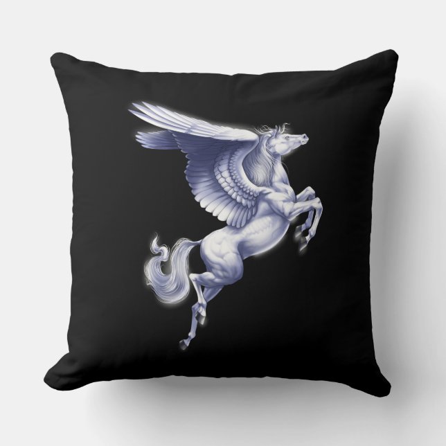 Mythical Pegasus Throw Pillow (Front)