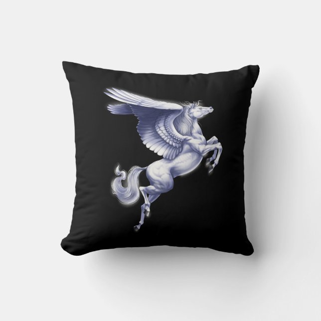 Mythical Pegasus Throw Pillow (Front)
