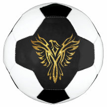Mythical Phoenix Bird Rising Logo (Faux Gold)