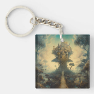 Mythical Tree House Keychain