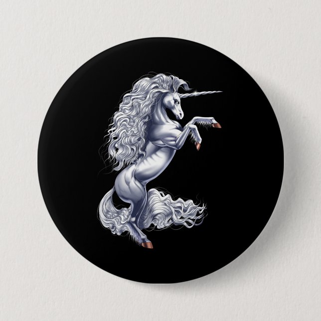 Mythical Unicorn 3 Inch Round Button (Front)