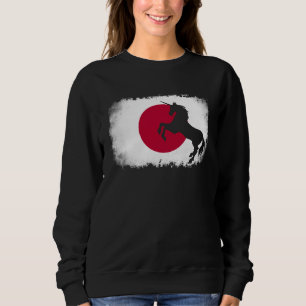 Mythical Unicorn vintage Japan Japanese flag horse Sweatshirt