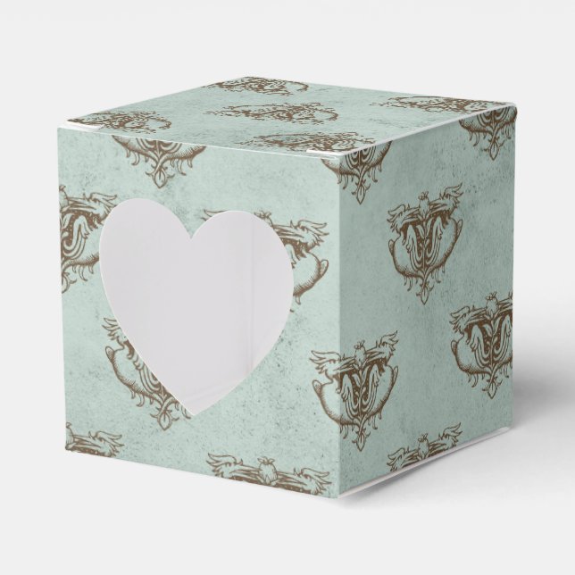Mythical Vintage Dragon Pattern Favor Box (Front Side)