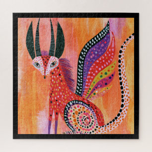 Mythical Winged Alebrije Creature Jigsaw Puzzle