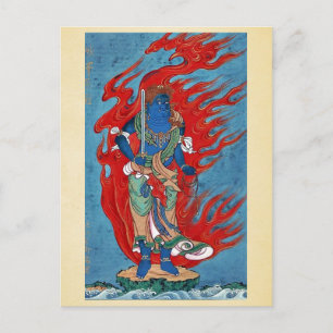 Mythological Buddhist standing on small island Postcard
