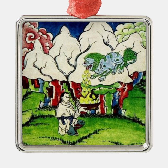 Mythological Dragon Metal Ornament (Front)