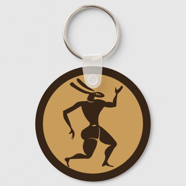 Mythological Rabbit Creature from Kamiros Amphora Keychain (Front)