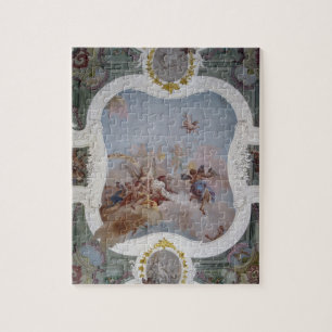Mythological Scene with the Zodiac (fresco) Jigsaw Puzzle
