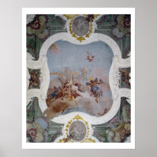 Mythological Scene with the Zodiac (fresco) Poster