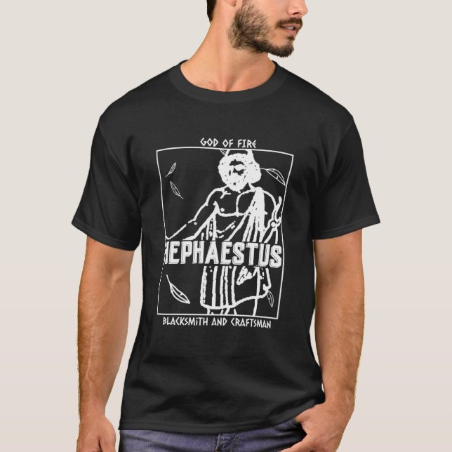 Mythology Hephaestus God Of Fire Blacksmith And Cr T-Shirt (Front)