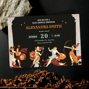 Mythology Heroes baby shower Invitation