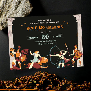 Mythology Heroes birthday Invitation