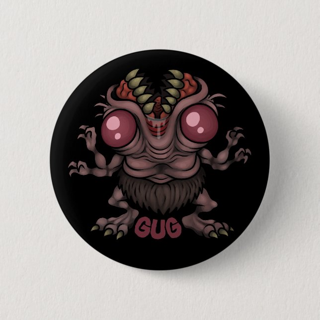MYTHOS - Gug 2 Inch Round Button (Front)
