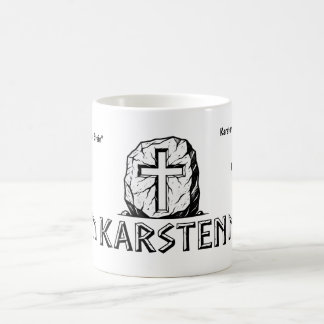 Mythos Karsten black white Coffee Mug