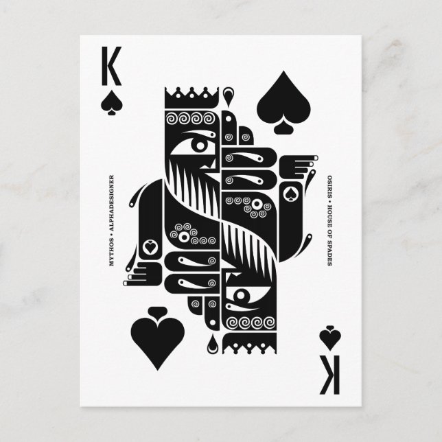 Mythos Osiris King of Spades Postcard (Front)