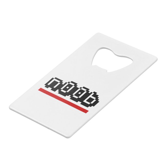 n00b credit card bottle opener (Front Angled)