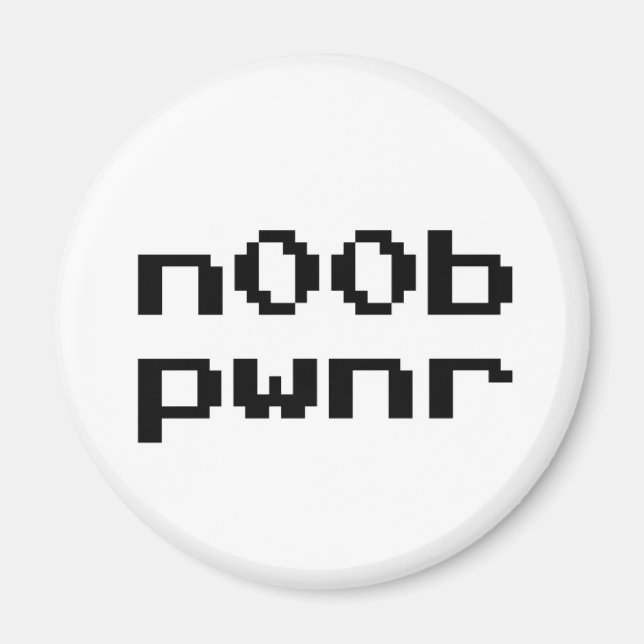 n00b pwnr magnet (Front)