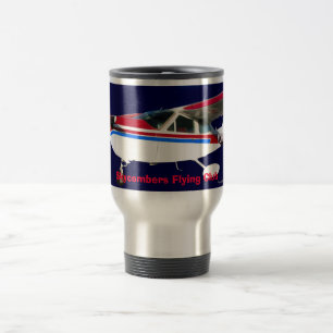 N13HK Portrait, Skycombers Flying Club Travel Mug