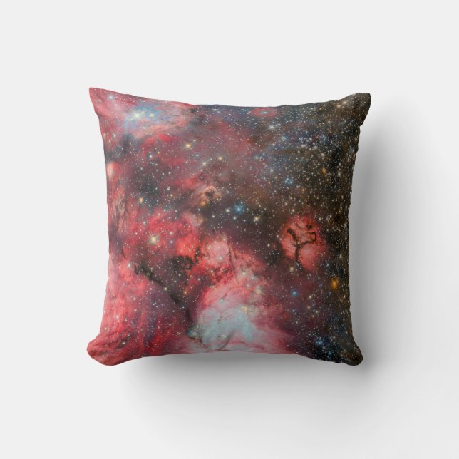N159 Star Forming Cloud Throw Pillow (Front)