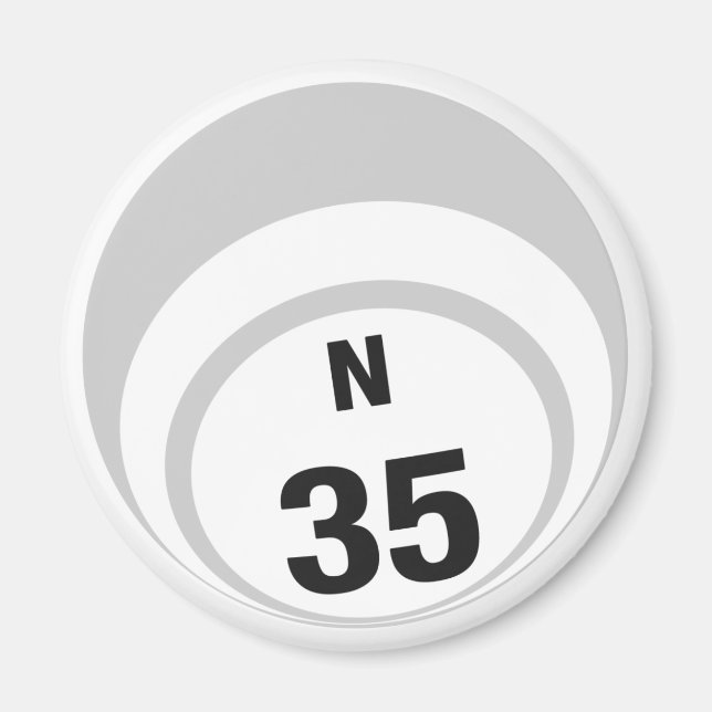 N35 aimant frigo à bille de bingo (Devant)