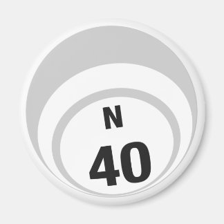 N40 bingo ball fridge magnet