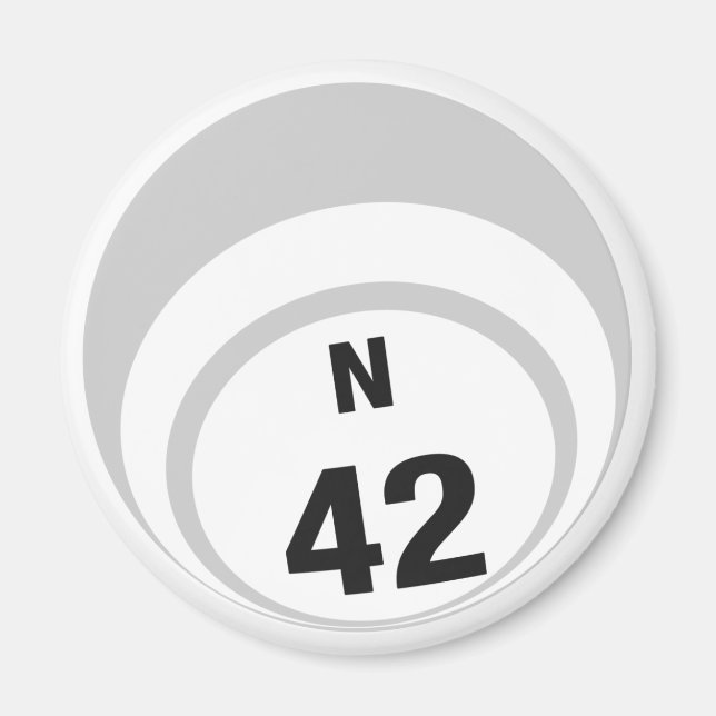 N42 bingo ball fridge magnet (Front)