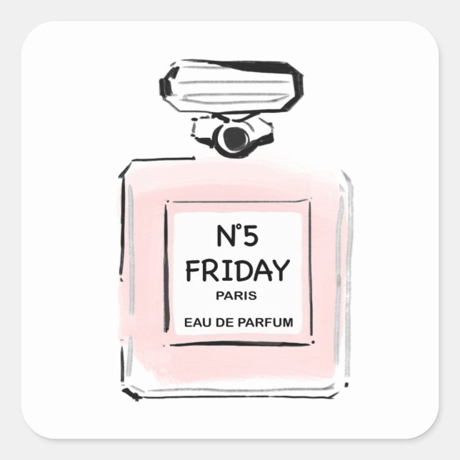 N5 Friday Paris Parfume  bottle Square Sticker (Front)