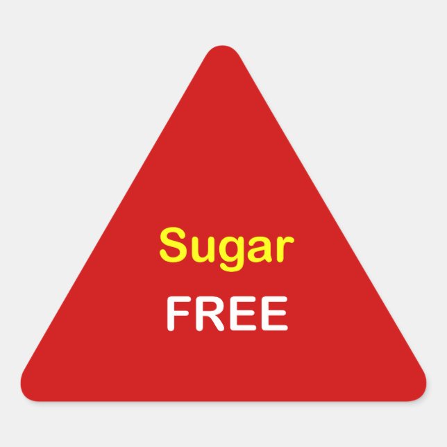 n72 - Étiquette alimentaire ~ SUCRE GRATUIT. (Devant)