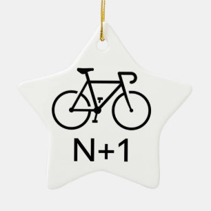 N+1 Bike Ceramic Ornament