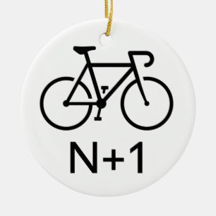 N+1 Bike Ceramic Ornament