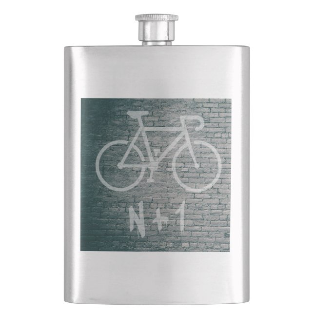 N+1 Bike Graffiti Hip Flask (Front)