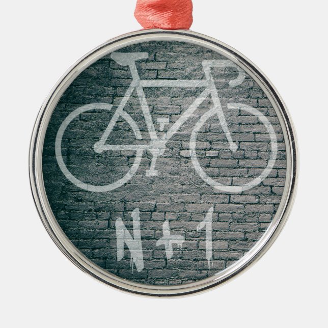 N+1 Bike Graffiti Metal Ornament (Front)