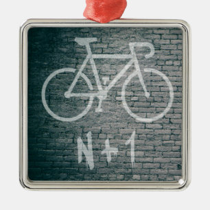 N+1 Bike Graffiti Metal Ornament
