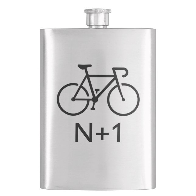 N+1 Bike Hip Flask (Front)