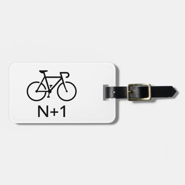 N+1 Bike Luggage Tag (Front Horizontal)