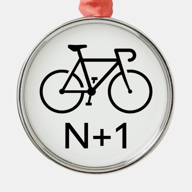 N+1 Bike Metal Ornament (Front)