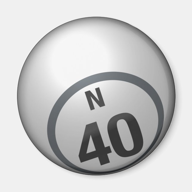 N 40 bingo ball magnet (Front)