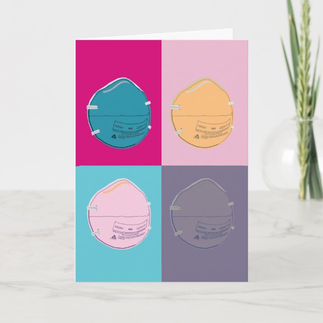 N-95 Mask Pop Art Style Card (Front)