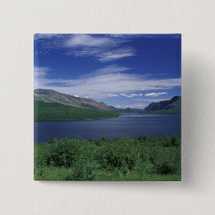 N.A., Canada, Newfoundland, Grose Morne Trout 2 Inch Square Button