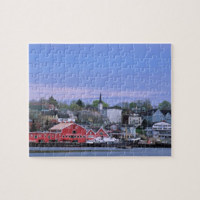 N.A. Canada, Nova Scotia. A view of Lunenburg, a Jigsaw Puzzle (Horizontal)