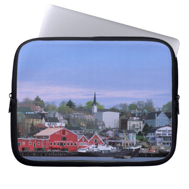 N.A. Canada, Nova Scotia. A view of Lunenburg, a Laptop Sleeve (Front)