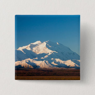 N.A., USA, Alaska. Mt. McKinley in Denali 2 Inch Square Button