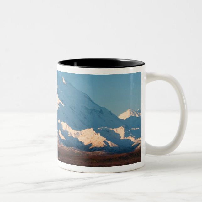 N.A., USA, Alaska.  Mt. McKinley in Denali Two-Tone Coffee Mug (Right)