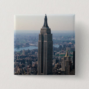 N.A., USA, New York, New York City. The Empire 2 Inch Square Button
