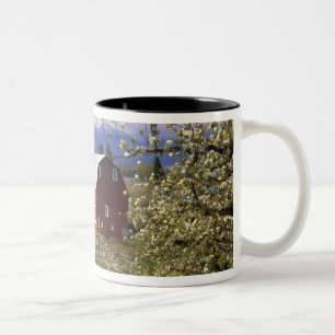 N.A., USA, Oregon, Hood River County. Red Two-Tone Coffee Mug