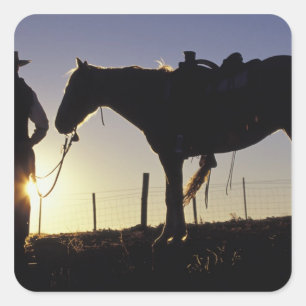 N.A., USA, Oregon, Seneca, Ponderosa Ranch, Square Sticker