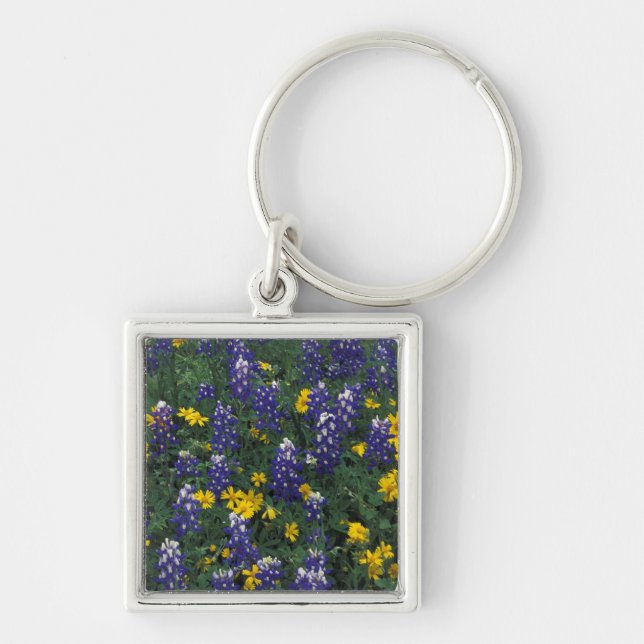 N.A, USA, Texas, Marble Falls, Blue Bonnets Keychain (Front)